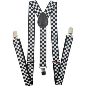 Adjustable Elastic Y Back Style Unisex Suspenders for Men W/ Strong Metal Clips